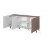 Cómoda cama meble Cama Nova 155 × 40 × 72 cm, rosa mate, corpo em MDF