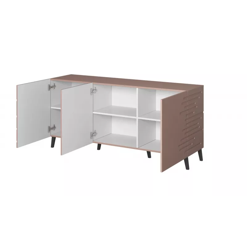 Cómoda cama meble Cama Nova 155 × 40 × 72 cm, rosa mate, corpo em MDF