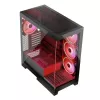 Caixa de PC MODECOM Volcano SPACE APEX ARGB Midi Tower, vidro temperado, USB-C, suporta ATX/microATX/Mini-ITX, GPU até 430 mm, dissipador de CPU até 180 mm