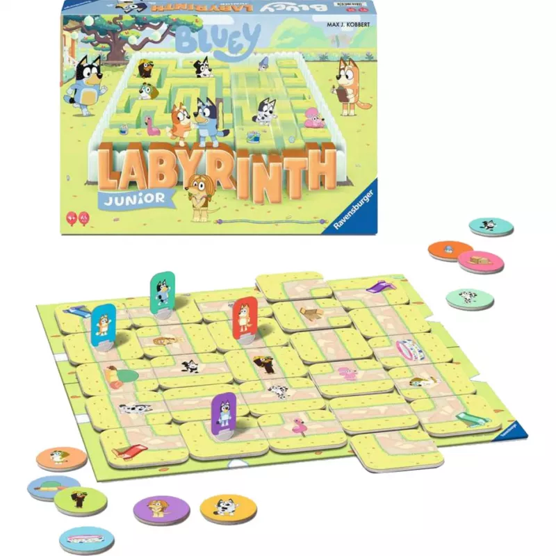 Bluey Junior Labyrinth, jogo de tabuleiro