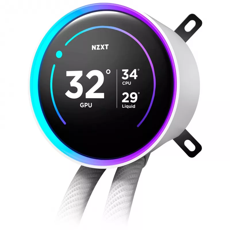 Refrigeração líquida all-in-one NZXT Kraken Elite 360 RGB 12 cm branco