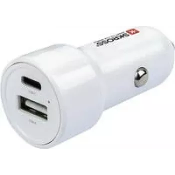 SKROSS Dual Car Charger 65W PD incl. cabo USB-C branco (SKCHCA0365WPDCN)