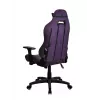 Cadeira gaming Arozzi Torretta SoftFabric roxa – design ergonómico, braços ajustáveis, encosto reclinável