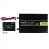 Conversor de tensão Green Cell INV07, DC 12 V para AC 230 V, 300 W, 50 Hz, ficha Type-C, preto