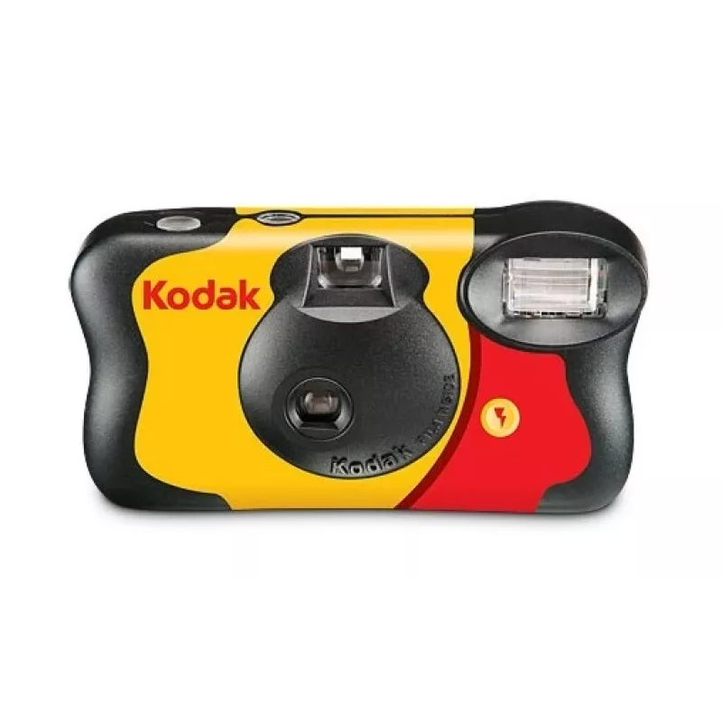 Máquina fotográfica descartável com flash Kodak FunSaver, filme a cores e flash, 27 fotos, ISO 400