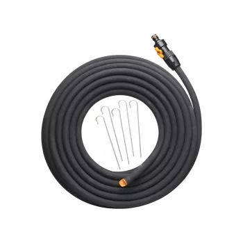 Mangueira de jardim Fiskars 1025935 — borracha, 15 m, superficial, resistente aos UV, preto, 39 mm Ø