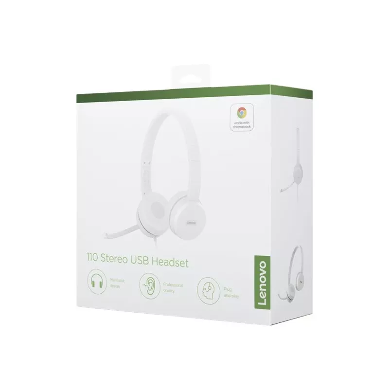 Auscultadores/headset Lenovo GXD1E71385 com fios de pulso Chamadas/Música USB Type-A Cinzento