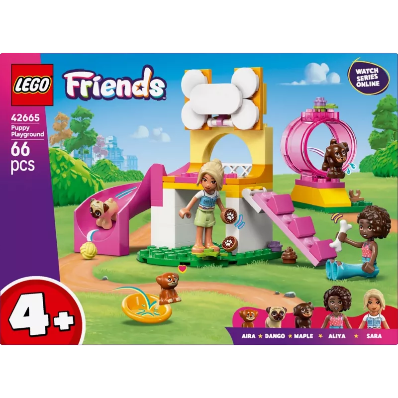 Brinquedo de construção LEGO Friends Parque de recreio para cachorros conjunto 42665, 66 peças, 2 minifiguras, idade 4+