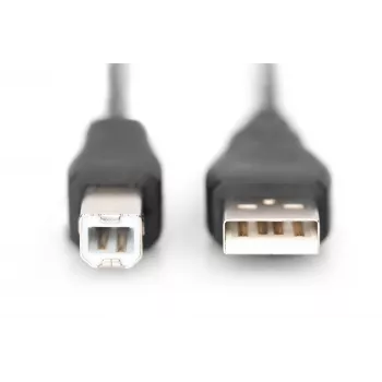 Cabo de ligação USB Assmann. Type-A - B M/M. 1,0m. Compatível com USB 2.0. UL. preto (AK-300102-010-S)