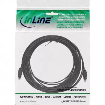 Cabo de áudio ótico Toslink ficha/ficha 1 m InLine 89921