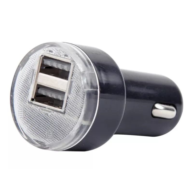Carregador de automóvel Gembird EG-U2C2A-CAR-02, entrada 12–24V, saída 5V/2,1A, 2× USB 2.0, preto