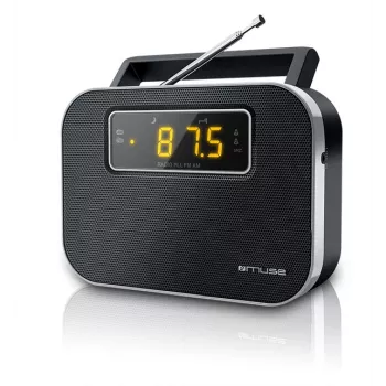 Muse | M-081R | Função despertador | Rádio portátil PLL de 2 bandas | Preto