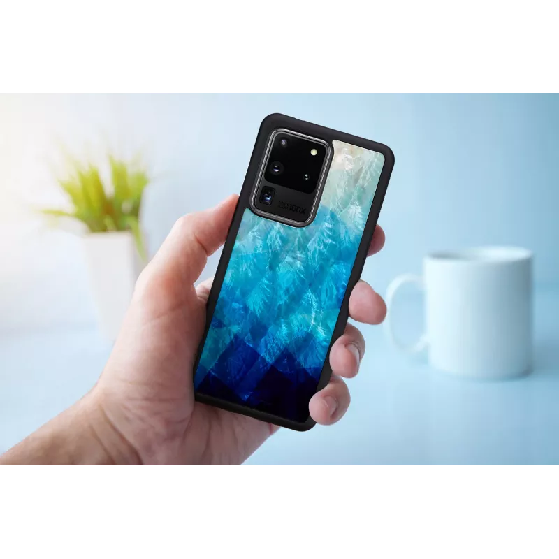 Capa de proteção iKins para Samsung Galaxy S20 Ultra, blue lake/preto