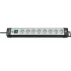 Régua de tomadas Brennenstuhl Premium-Line 8 tomadas preta/cinza-claro Premium-Line 8 tomadas preta/cinza-claro, cabo de 5 m H05VV-F 3G1,5, com interruptor, barra