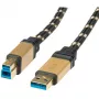 Cabo USB 3.0 ROLINE GOLD Type-A macho - B macho 3,0 m