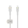 Belkin BOOST CHARGE - Cabo Lightning - USB-C macho de 24 pinos para Lightning macho - 2 m - branco - para Apple iPad/iPhone/iPod (Lightning)