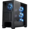 Caixa de PC Silentware Flow 110 A-RGB preto — caixa mid-tower, painel lateral em vidro temperado