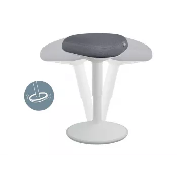 Cadeira de escritório Leitz 65440085 assento acolchoado cinzento estrutura de plástico