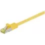 Wentronic Goobay cabo de patch bruto Cat.7, S/FTP (PiMF), amarelo, 0,25 m – LSZH sem halogéneos, cobre, ficha RJ45 (91566)