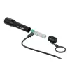 Lanterna Ledlenser P3R preta — lanterna de chaveiro LED compacta recarregável