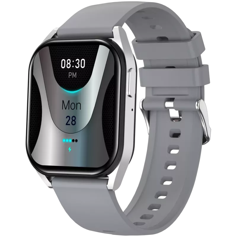 Canyon Chatter SW-58 CNS-SW58SS smartwatch, IPS de 1,8″, chamadas BT, cinzento prateado