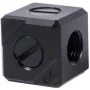 Terminal de ligação Alphacool Eiszapfen 5 vias G1/4 IG - preto acetal (17556)