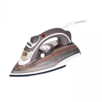 Ferro de engomar a vapor Adler AD 5030 — ferro de engomar a vapor, 3000 W, base cerâmica, depósito de água 0,31 l, vapor contínuo 20 g/min, vapor vertical, anticalcário