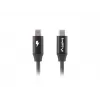 Cabo USB-C para USB-C LANBERG CA-CMCM-40CU-0018-BK — USB 2.0, 1,8 m, preto