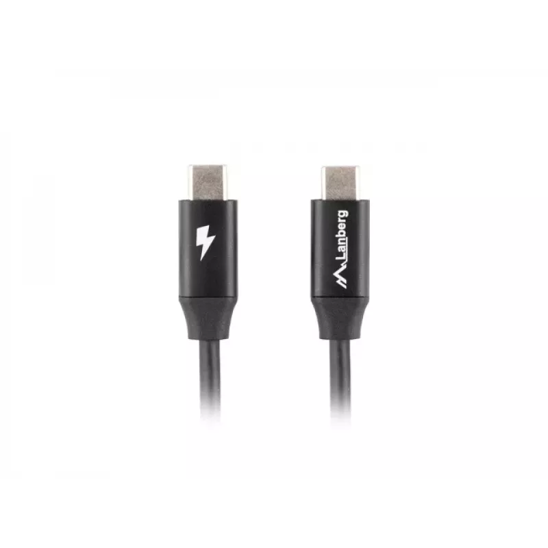 Cabo USB-C para USB-C LANBERG CA-CMCM-40CU-0018-BK — USB 2.0, 1,8 m, preto
