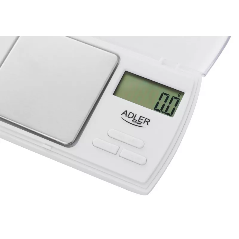 Balança de cozinha Adler AD 3161 branca retangular balança eletrónica de pessoas