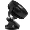 Ventilador de mesa com clipe recarregável Adler | AD 7342 | Ventilador de mesa | Preto | Diâmetro 15,5 cm | Número de velocidades 3 | Oscilação | 5 W