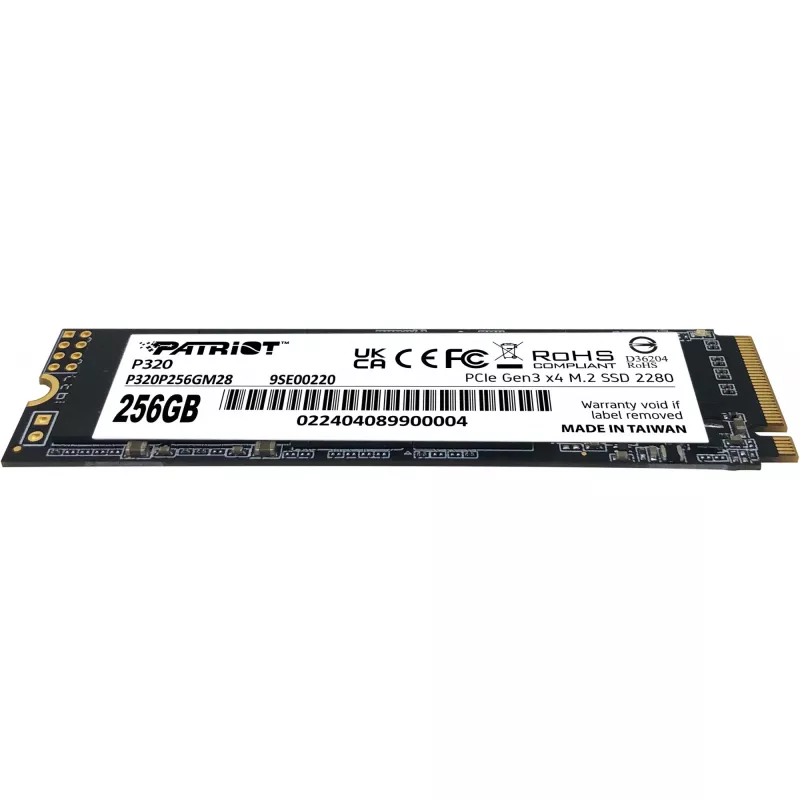 Unidade SSD Patriot P320 256 GB M.2 2280 PCIe 3.0 x4 NVMe
