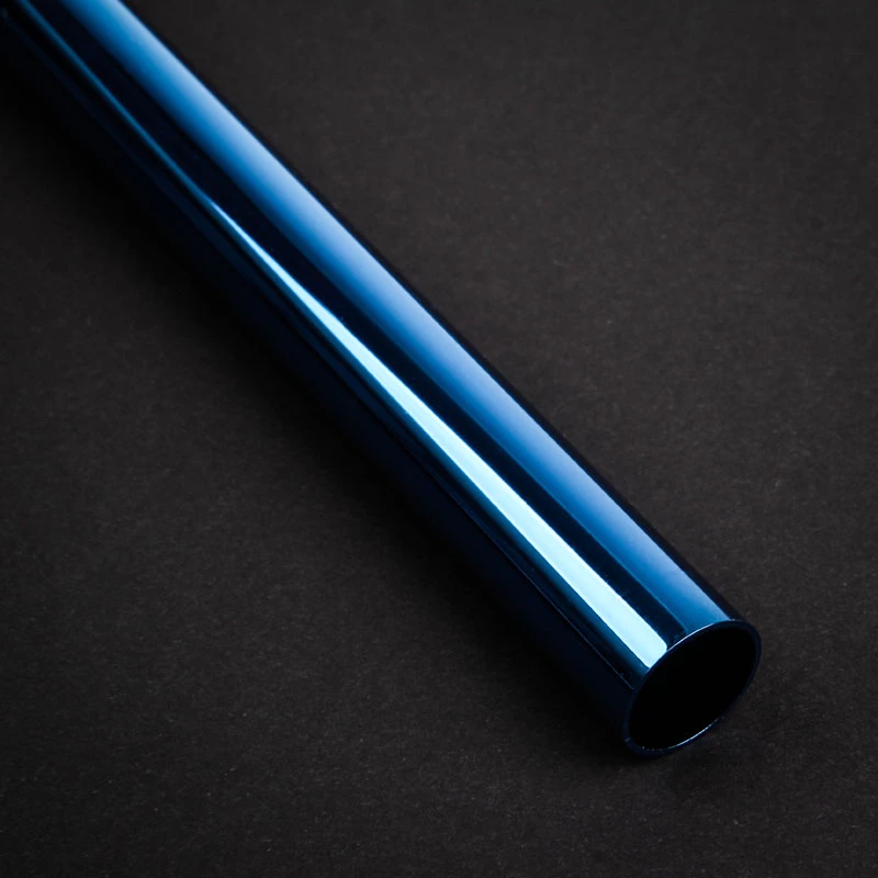 Bitspower tubo rígido 16mm AD / 500mm comprimento latão sem chanfro (azul)