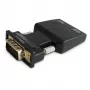 SAVIO CL-145 conversor VGA para HDMI, áudio, Full HD, preto