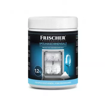 Sal especial para máquina de lavar loiça FRISCHER FR00101_1200, 1,2 kg, sal amaciador de água em recipiente de plástico