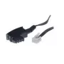 S/CONN 10m TAE-F - RJ11 preto transparente ShiverPeaks
