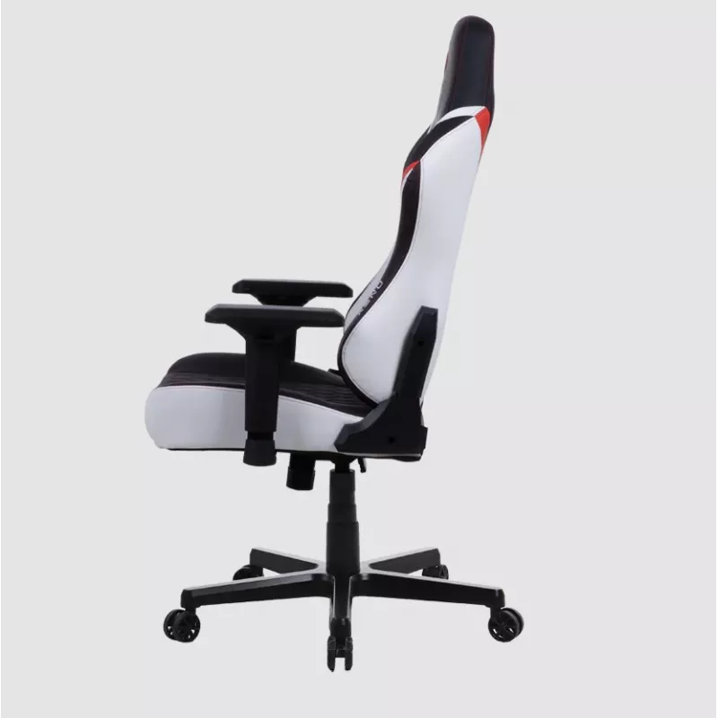 Cadeira gaming Onex FX8 — assento ergonómico com espuma moldada, regulável em altura e reclinável, preto/vermelho/branco