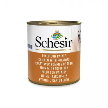 Comida húmida para cães Agras Pet Foods Schesir frango com batata em geleia 285 g, cães adultos, sem glúten e sem soja
