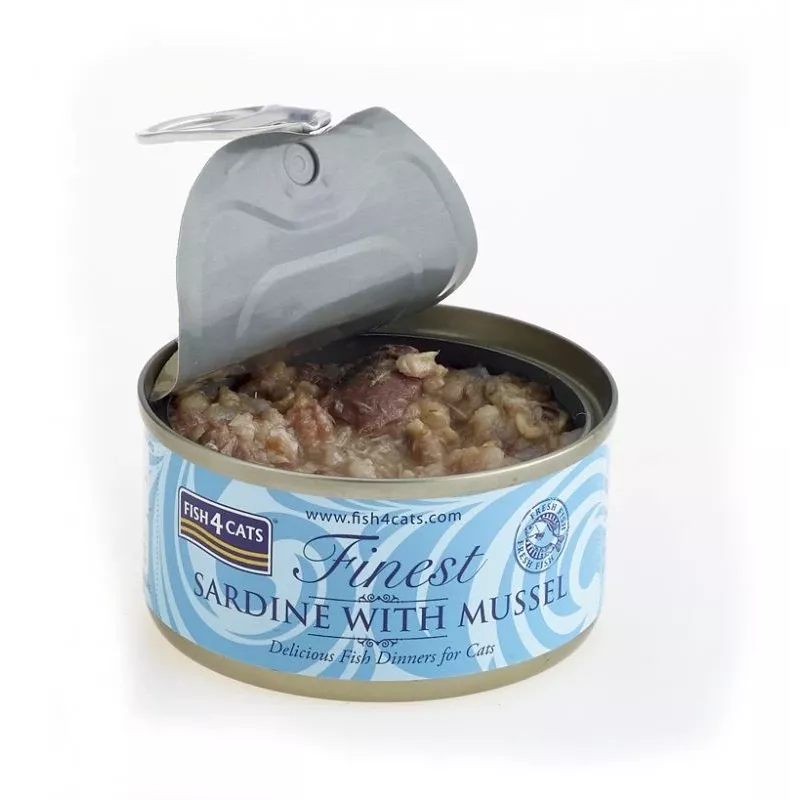 FISH4CATS Sardinha com mexilhão - comida húmida para gatos - 70g