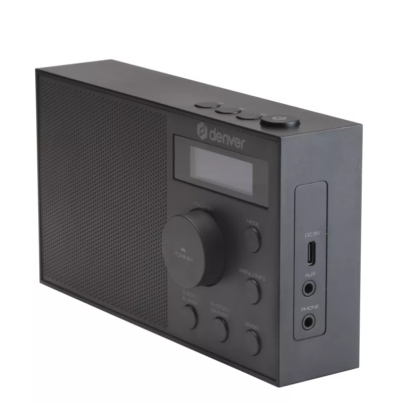 Rádio DENVER DAB-51B — rádio digital DAB+/FM/AM compacto, preto