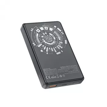 Powerbank Awei MagSafe P33K 10000mAh 22.5W preto/preto (10000mAh, 22W, 15Wh), powerbank, preto