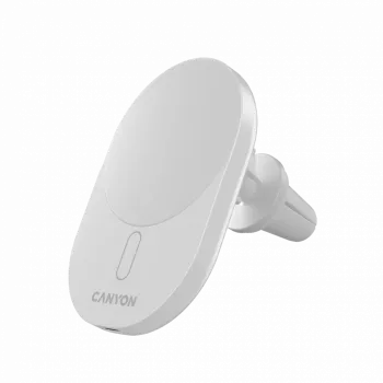 Carregador de automóvel CANYON OnGrip 105 15W Qi2 sem fios branco