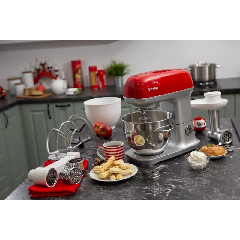 Batedeira Gorenje MMC1000RLR — 1000 W, 4,5 l taça de aço inoxidável, 7 velocidades