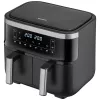 Fritadeira de ar quente Severin FR 2453 Double 3,25 L 2850 W preto prateado