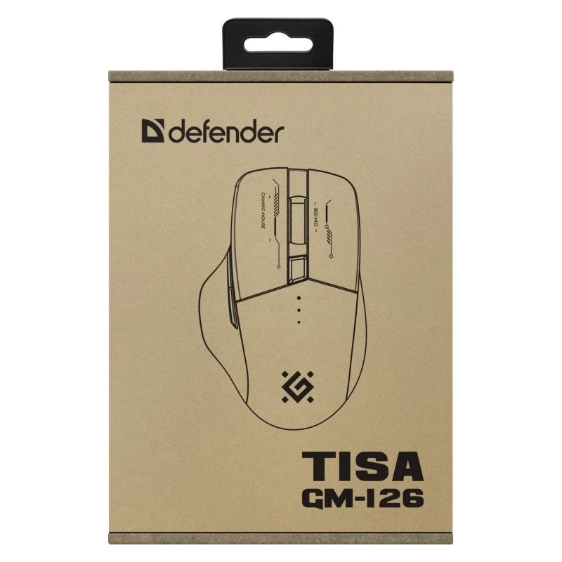 Rato DEFENDER GM-126 TISA RF+BT ÓTICO 1600dpi 6P branco