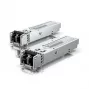 Transceptor SFP Ubiquiti que suporta a utilização de fibra multimodo com um conector duplex LC-UPC. (UACC-OM-MM-1G-D)