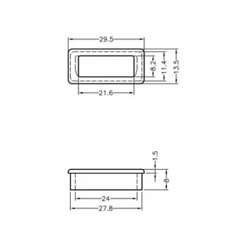Tampa de proteção para conector fêmea DVI DeLOCK 60160