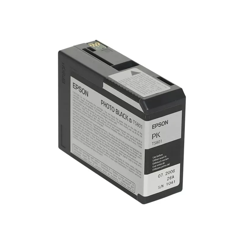Epson T5801 (T580100) cartucho de tinta preto fotográfico, 80 ml