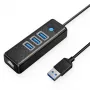 Hub USB ORICO PW3UR-U3 3 portas com porta Ethernet RJ45
