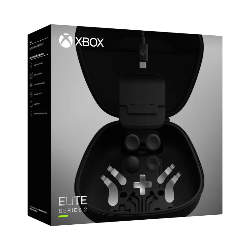 Acessório para comando de jogos Microsoft Xbox Elite Wireless Controller Series 2 Complete Component Pack preto prateado
